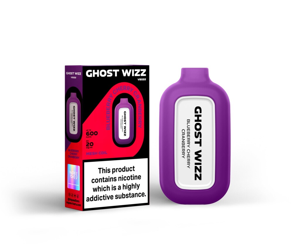 Ghost Wizz - Blueberry Cherry Cranberry - 20mg/ml 600 Puffs