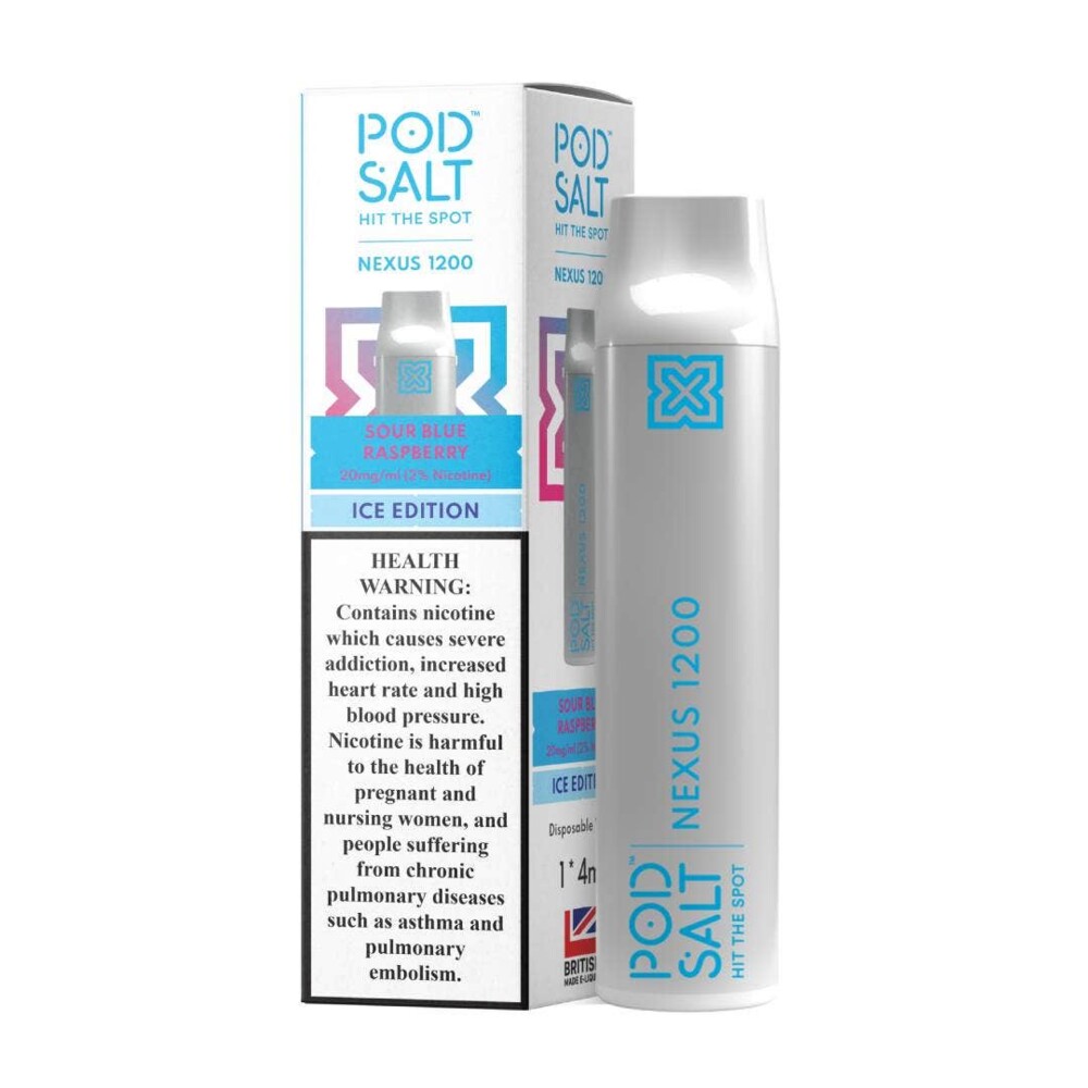 Pod Salt - Nexus Sour Blue Raspberry - 20mg/ml 1200 Puffs