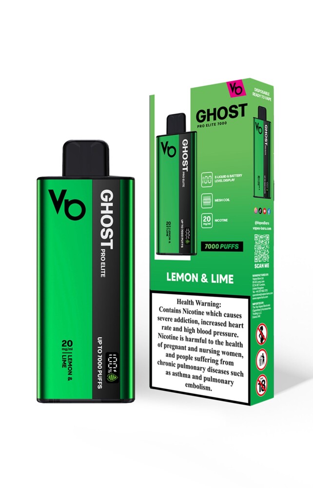 Ghost Pro Elite - Lemon & Lime - 20mg/ml 7000 Puffs
