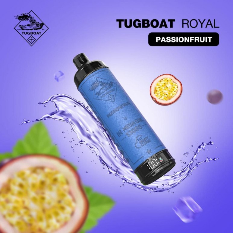 Tugboat Royal - Passionfruit - 50mg/ml 13000 Puffs