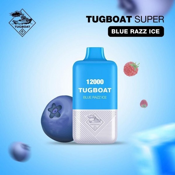 Tugboat Super - Blue Razz Ice - 50mg/ml 12000 Puffs