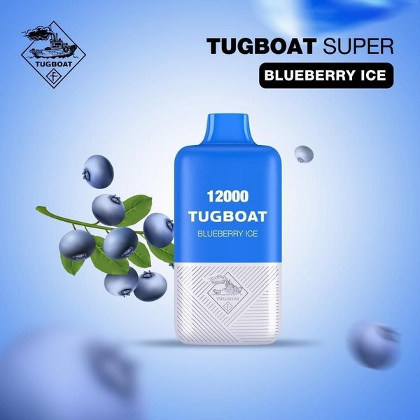 Tugboat Super - Blueberry Ice - 50mg/ml 12000 Puffs
