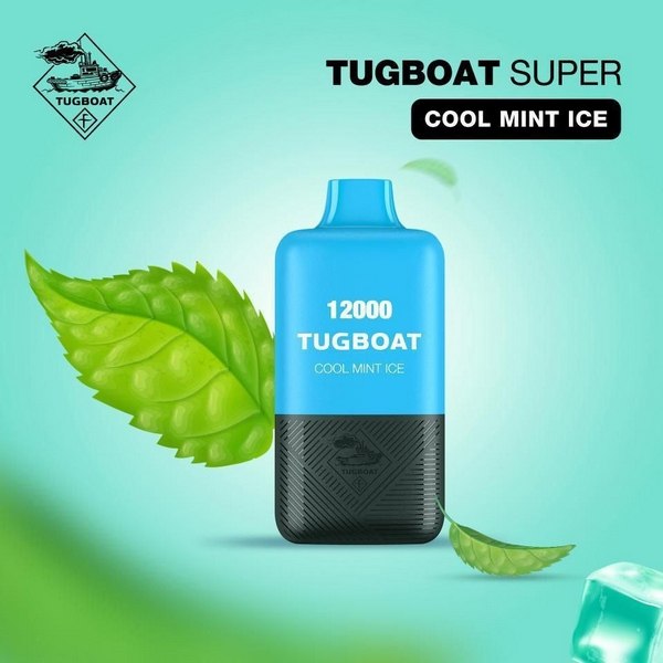 Tugboat Super - Cool Mint Ice - 50mg/ml 12000 Puffs