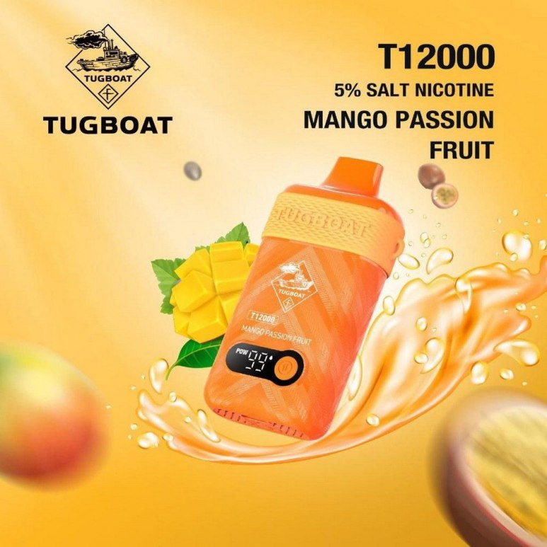 Tugboat T12000 - Mango Passion Fruit - 50mg/ml 12000 Puffs