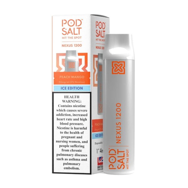 Pod Salt - Nexus Peach Mango - 20mg/ml 1200 Puffs