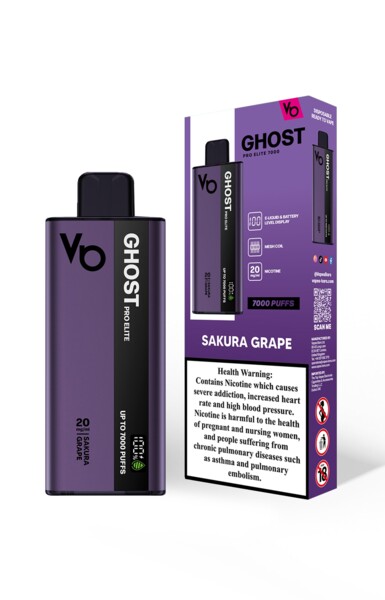 Ghost Pro Elite - Sakura Grape - 20mg/ml 7000 Puffs