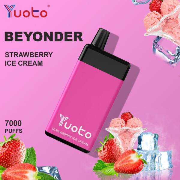 Yuoto Vape Beyonder - Strawberry Ice cream - 50mg/ml 7000 Puffs