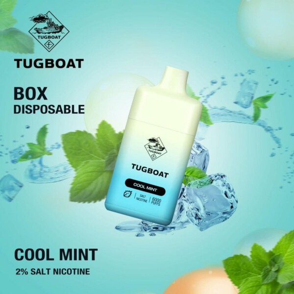 Tugboat Box Vape - Cool Mint - 50mg/ml 6000 Puffs