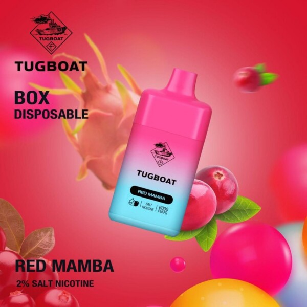 Tugboat Box Vape - Red Mamba - 50mg/ml 6000 Puffs