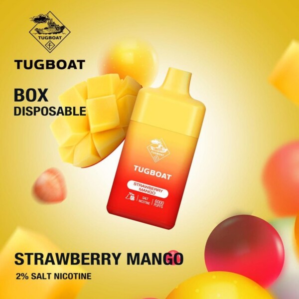 Tugboat Box Vape - Strawberry Mango - 50mg/ml 6000 Puffs