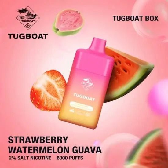 Tugboat Box Vape - Strawberry Watermelon Guava - 50mg/ml 6000 Puffs