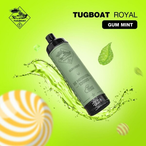 Tugboat Royal - Gum Mint - 50mg/ml 13000 Puffs