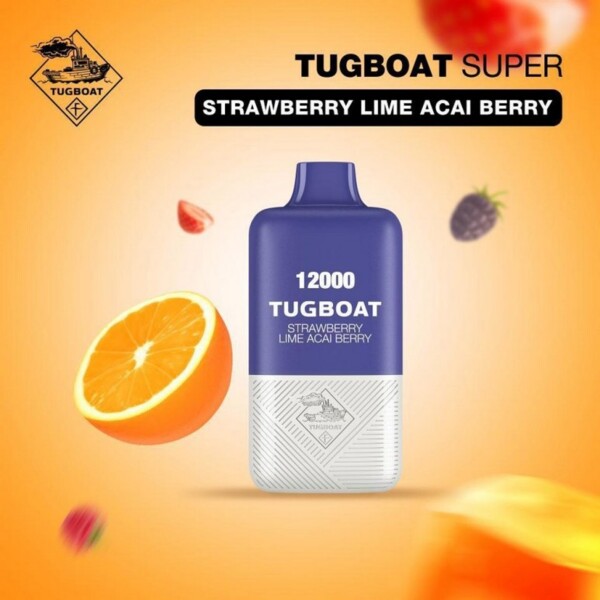 Tugboat Super - Strawberry Lime Acai Berry - 50mg/ml 12000 Puffs