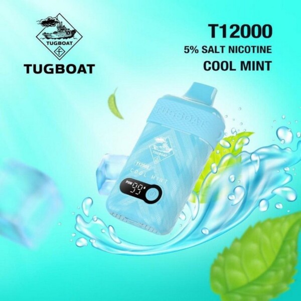 Tugboat T12000 - Cool Mint - 50mg/ml 12000 Puffs