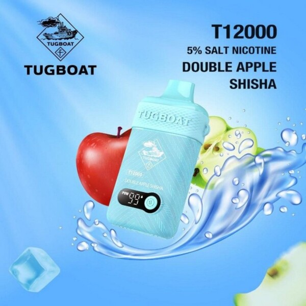 Tugboat T12000 - Double Apple Shisha - 50mg/ml 12000 Puffs