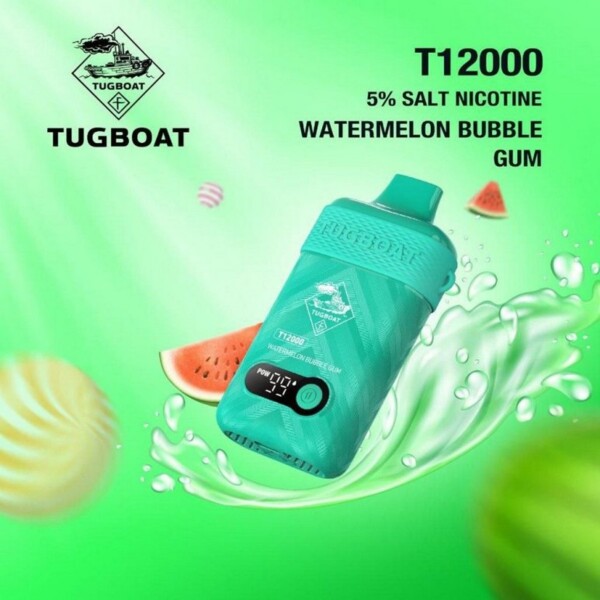 Tugboat T12000 - Watermelon Bubble Gum - 50mg/ml 12000 Puffs