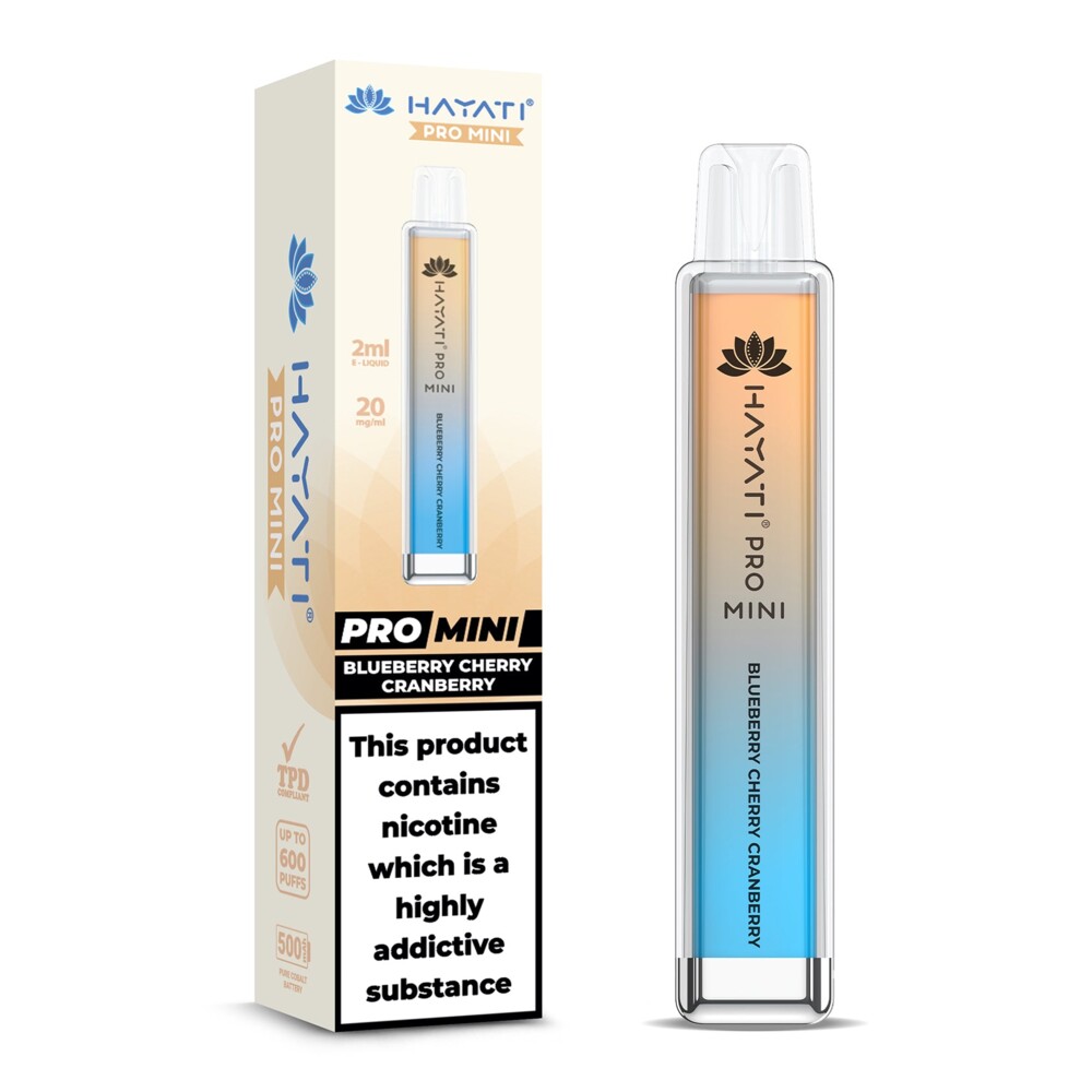 Hayati® Pro Mini - Blueberry Cherry Cranberry - 20mg/ml 600 Puffs