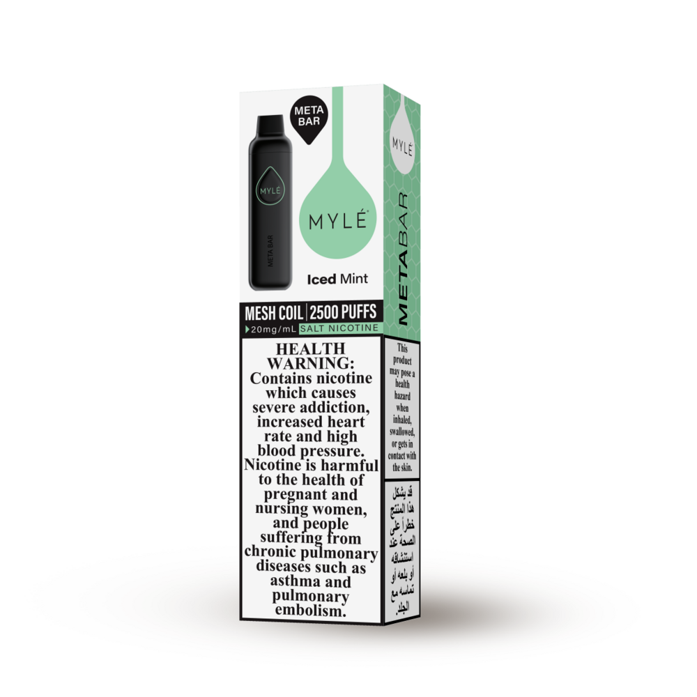 Myle Meta Bar - Iced Mint -  20mg/ml 2500 Puffs