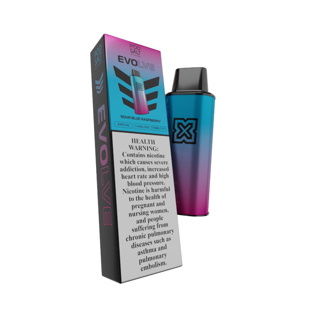 Pod Salt - Evolve Sour Blue Raspberry - 20mg/ml 6000 Puffs