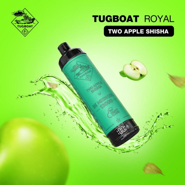 Tugboat Royal - Two Apple Shisha - 50mg/ml 13000 Puffs