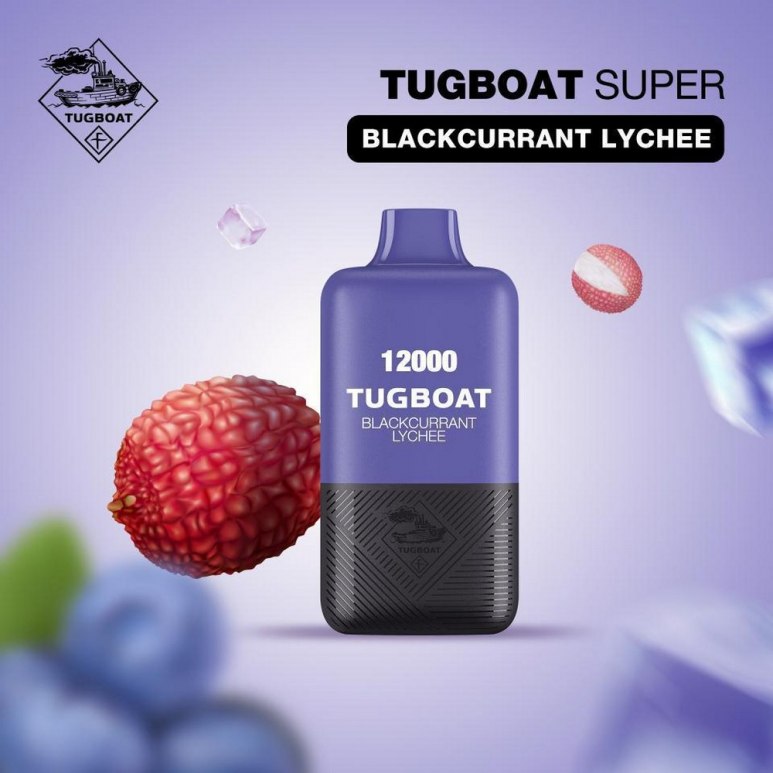 Tugboat Super - Blackcurrant Lychee - 50mg/ml 12000 Puffs