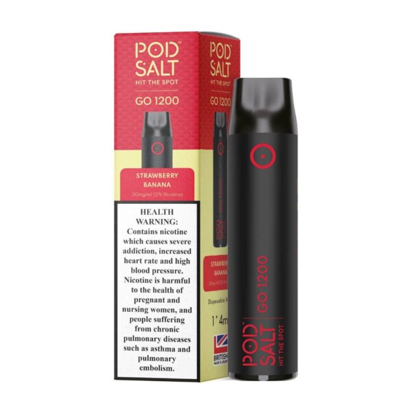 Pod Salt - Go Strawberry Banana - 20mg/ml 1200 Puffs