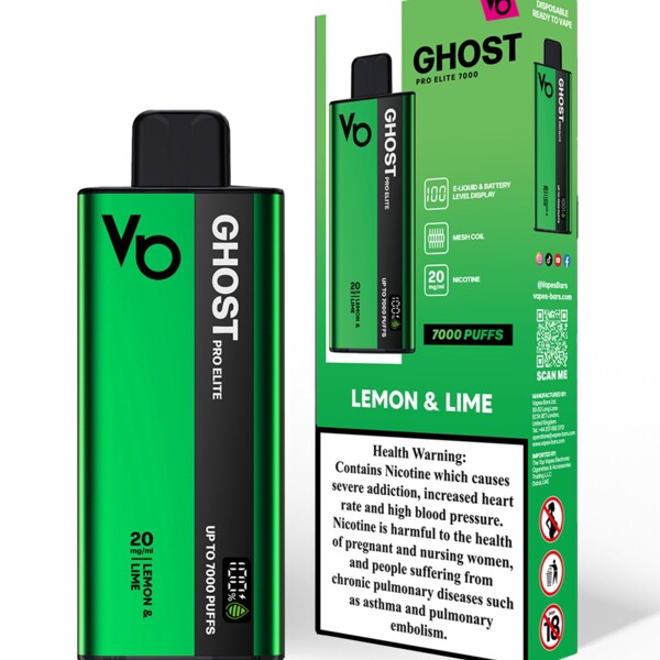 Ghost Pro Elite - Lemon & Lime - 20mg/ml 7000 Puffs