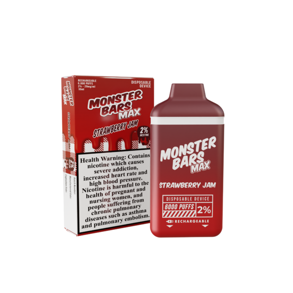 Monster Vape Labs - Monster Bars Max Strawberry Jam - 20mg/ml 6000 Puffs