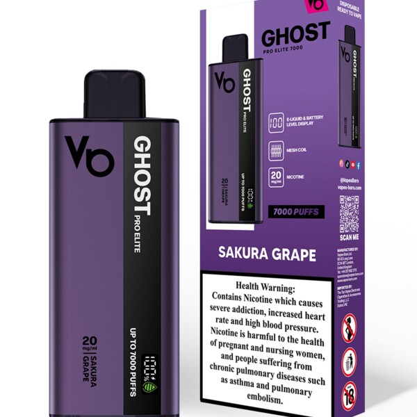 Ghost Pro Elite - Sakura Grape - 20mg/ml 7000 Puffs