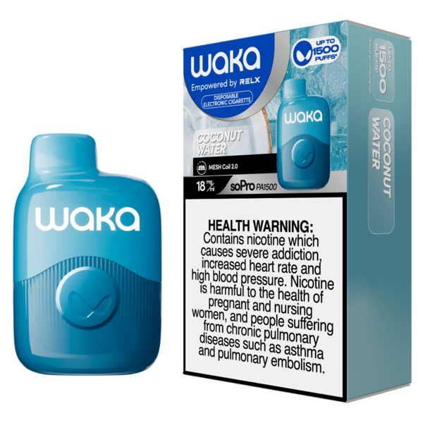 Relx Waka soPro PA1500 - Coconut Water - 18mg/ml 1500 Puffs