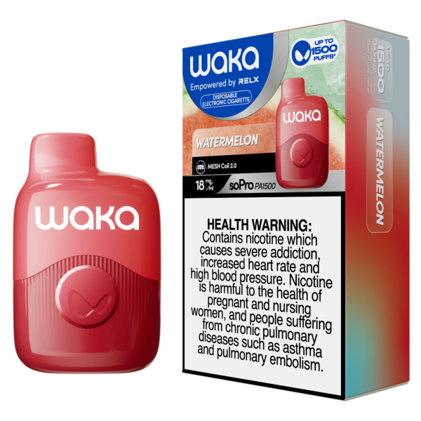 Relx Waka soPro PA1500 - Watermelon - 18mg/ml 1500 Puffs