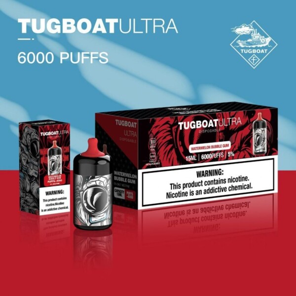 Tugboat Ultra - Watermelon Bubblegum - 50mg/ml 6000 Puffs