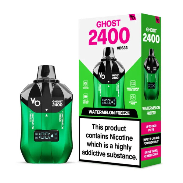 Ghost 2400 - Watermelon Freeze - 20mg/ml 2400 Puffs