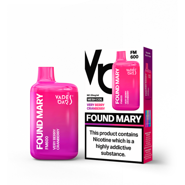 Found Mary - Verry Berry Cranberry - 20mg/ml 600 Puffs